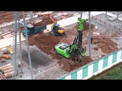 ¿Cuál es el ancho de operación y la profundidad de una plataforma de perforación de agua subterránea totalmente hidráulica para la rotación