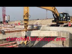 15200 mm Clamshell Brazo telescópico 11825 mm Máximo. radio de excavación vertical