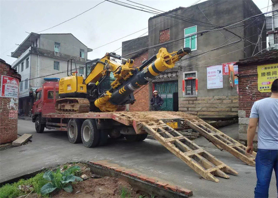 Fundación de la correa eslabonada de Drilling Rig Portable Borehole Pile Auger del excavador KR50