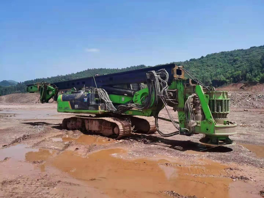 El taladro hidráulico de la correa eslabonada utilizó la profundidad rotatoria de la máquina que llenaba los 28m para la construcción
