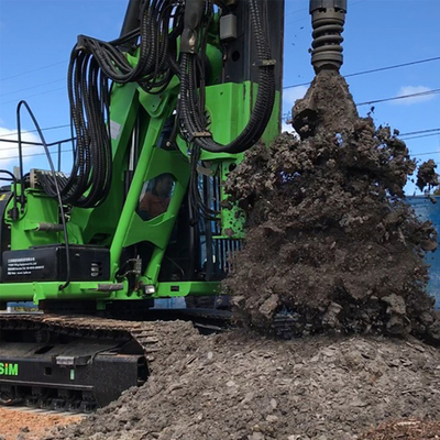 pila hidráulica del tornillo de Rig Small Bore Multifunctional Excavator de la perforación rotatoria 80kNM