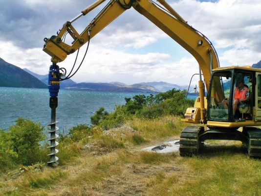 Taladros hidráulicos de tierra KA4500, miniexcavadora con accesorio, máquina perforadora, excavadora de agujeros para postes