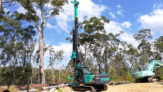 Plataforma de perforación rotatoria del taladro espiral largo hidráulico CFA KR80M Pile Driving Rigs 140KN