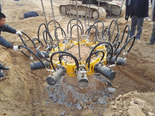 Excavadora herramientas de corte de pila hidráulicas que pueden cortar rápidamente la cabeza de pila para cortar varias formas O