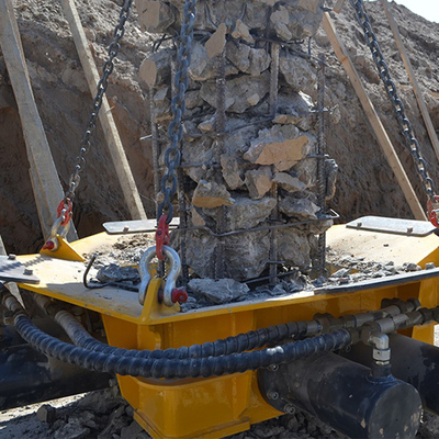 Excavadora rotadora de conexión de pila cuadrada máquina de rotura de pila tipo cuadrado martillo hidráulico