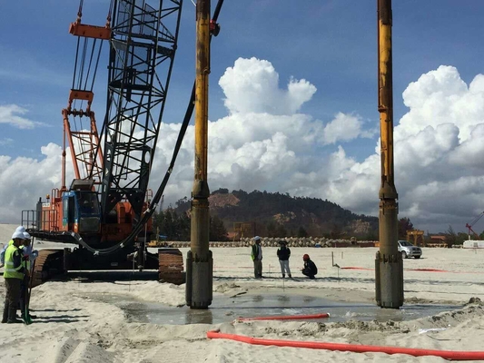 Ingeniería de la Construcción Grúa Columna de piedra Vibro Compactación Vibroflot Conducción de pila de acero Compactación