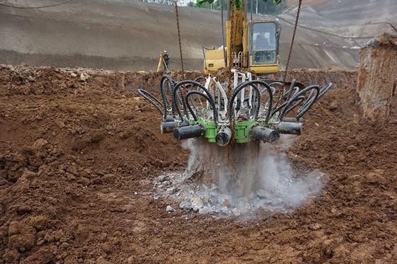 Conducción de pila de barandillas de buena calidad Pilas redondas de hormigón Cortador de cabeza Pequeño rotor de hormigón hidráulico