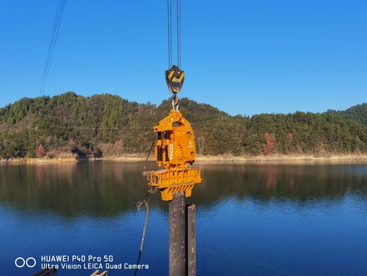 Martillo vibratorio para hincado de pilotes de excavadora para la construcción de puentes y carreteras