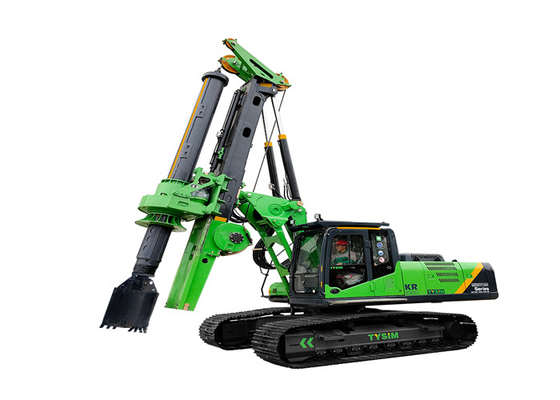 taladro hidráulico Rig Mechanical de 2.8Km/H 3.8L el 125KN/M Rotary Drilling Rig
